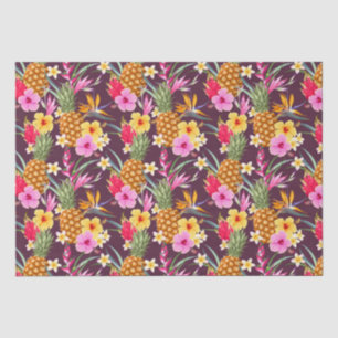 Ananas und Blume Seidenpapier
