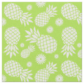 Ananas und Blume Stoff (Nahaufnahme)