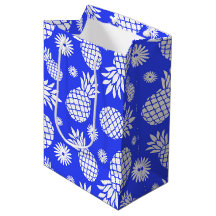 Ananas und daisy-blaue Geschenktasche