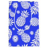 Ananas und daisy-blaue Geschenktasche Mittlere Geschenktüte (Vorderseite)