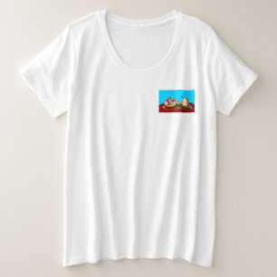 Ananas und Eis mit einem Fruchtsmoothie Große Größe T-Shirt