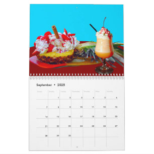 Ananas und Eis mit einem Fruchtsmoothie Kalender