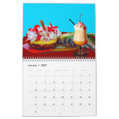 Ananas und Eis mit einem Fruchtsmoothie Kalender (Jan 2027)