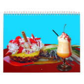 Ananas und Eis mit einem Fruchtsmoothie Kalender (Titelbild)