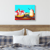 Ananas und Eis mit einem Fruchtsmoothie Leinwanddruck (Insitu (Schlafzimmer))