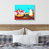 Ananas und Eis mit einem Fruchtsmoothie Leinwanddruck (Insitu (Schlafzimmer))