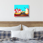 Ananas und Eis mit einem Fruchtsmoothie Leinwanddruck (Insitu (Schlafzimmer))