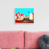 Ananas und Eis mit einem Fruchtsmoothie Leinwanddruck (Insitu (Wohnzimmer))
