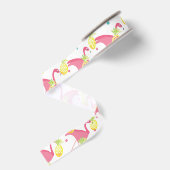 Ananas und Flamingos tropisch Ripsband (Rückseite)