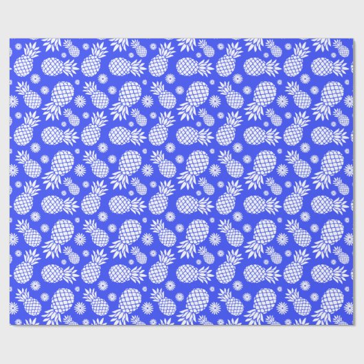 Ananas und Gänseblauen, gemusterten Umschlag Geschenkpapier (Flach)