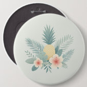 Ananas und Hawaii Button (Vorne & Hinten)