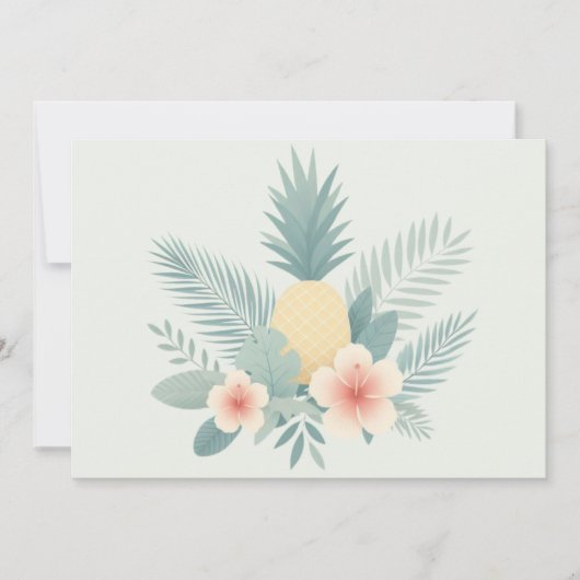 Ananas und Hawaii Feiertagskarte (Vorderseite)