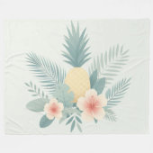 Ananas und Hawaii Fleecedecke (Vorderseite (Horizontal))