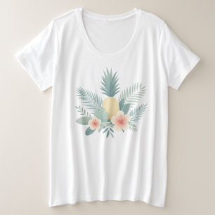 Ananas und Hawaii Große Größe T-Shirt