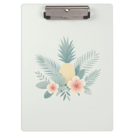 Ananas und Hawaii Klemmbrett (Vorderseite)