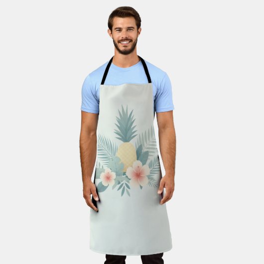 Ananas und Hawaii Schürze (Getragen)