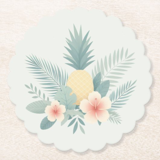 Ananas und Hawaii Untersetzer (Vorderseite)