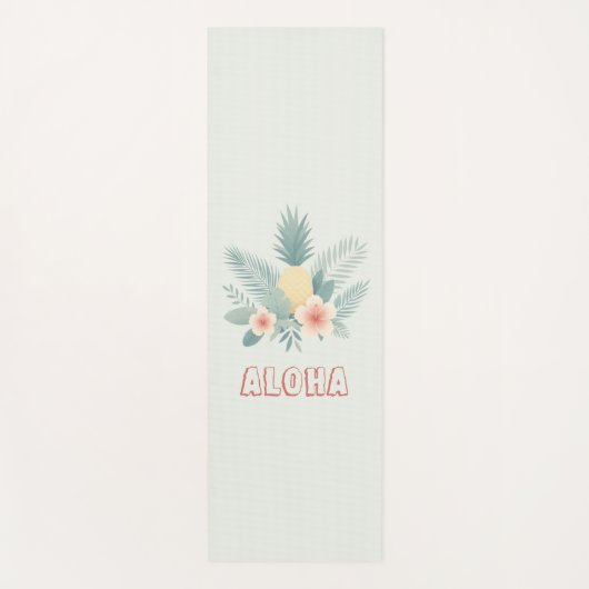 Ananas und Hawaii Yogamatte (Vorderseite)