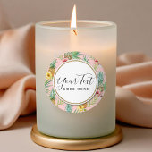 Ananas und Hibiskus Blume Wasserfarbe Tropisch Runder Aufkleber