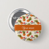 Ananas und Hibiskus Button (Vorne & Hinten)