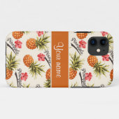 Ananas und Hibiskus Case-Mate iPhone Hülle (Rückseite (Horizontal))
