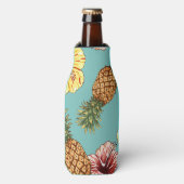 Ananas und Hibiskus Flaschenkühler (Flaschenvorderseite)
