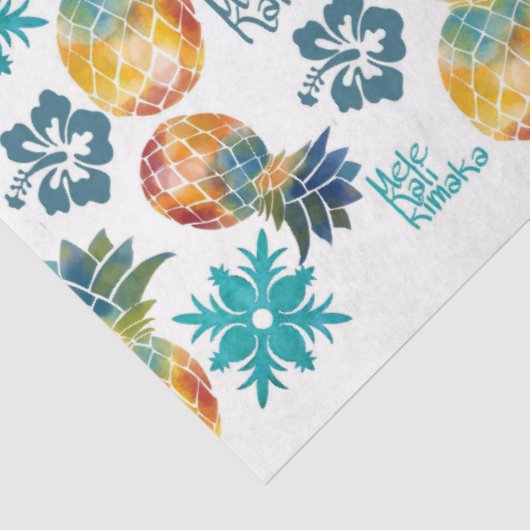 Ananas- und Hibiskus-Gewebe Seidenpapier (Ausschnitt)