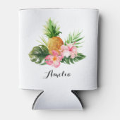 Ananas und Hibiskus im tropischen Sommer Dosenkühler (Vorderseite)