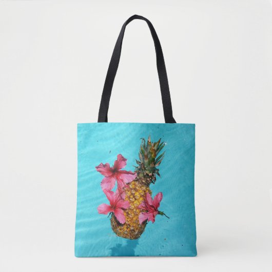 Ananas und Hibiskus Tasche (Vorderseite)