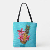 Ananas und Hibiskus Tasche (Rückseite)