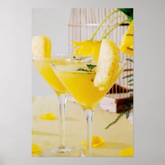 Ananas- und Ingwer-Fresca-Cocktail Poster (Vorne)