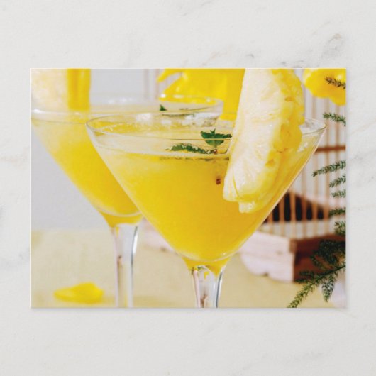 Ananas- und Ingwer-Fresca-Cocktail Postkarte (Vorderseite)