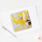 Ananas- und Ingwer-Fresca-Cocktail Quadratischer Aufkleber (Umschlag)