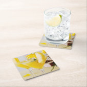 Ananas- und Ingwer-Fresca-Cocktail Rechteckiger Pappuntersetzer (Vor Ort)