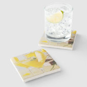 Ananas- und Ingwer-Fresca-Cocktail Steinuntersetzer (Seitenansicht)