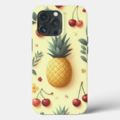 Ananas und Kirschen Case-Mate iPhone Hülle (Rückseite)