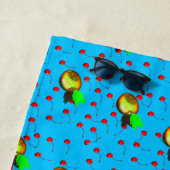 Ananas und Kirschen Print Beach Handtuch (Beispiel)