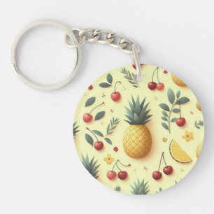 Ananas und Kirschen Schlüsselanhänger