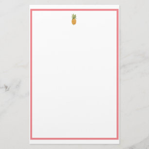 Ananas und Koralle Briefpapier