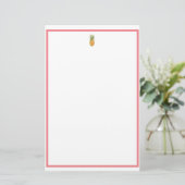 Ananas und Korallen Briefpapier (Stehend Vorderseite)