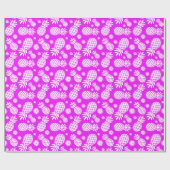 Ananas und Molsen, lila weiße gemusterte Verpackun Geschenkpapier (Flach)