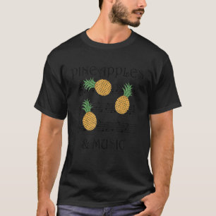 Ananas und Music Clef Piano Musikalischer Lehrer F T-Shirt