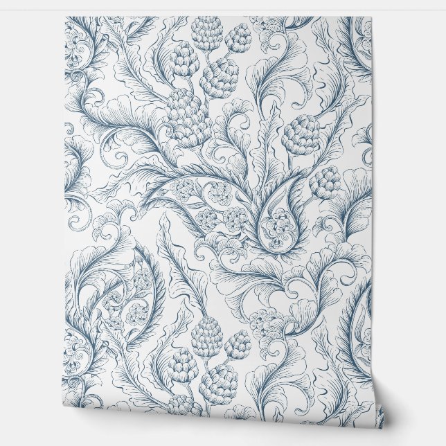 Ananas und Paisley Tapete (Abrollen)