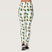 Ananas- und Palmblättrige Blätter Leggings (Rückseite)