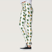 Ananas- und Palmblättrige Blätter Leggings (Links)