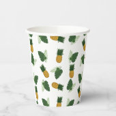 Ananas- und Palmblättrige Blätter Pappbecher (Links)