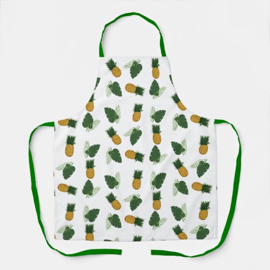 Ananas- und Palmblättrige Blätter Schürze (Vorderseite)