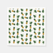 Ananas- und Palmblättrige Blätter Serviette (Vorderseite)