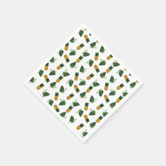 Ananas- und Palmblättrige Blätter Serviette (Ecke)