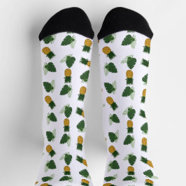 Ananas- und Palmblättrige Blätter Socken